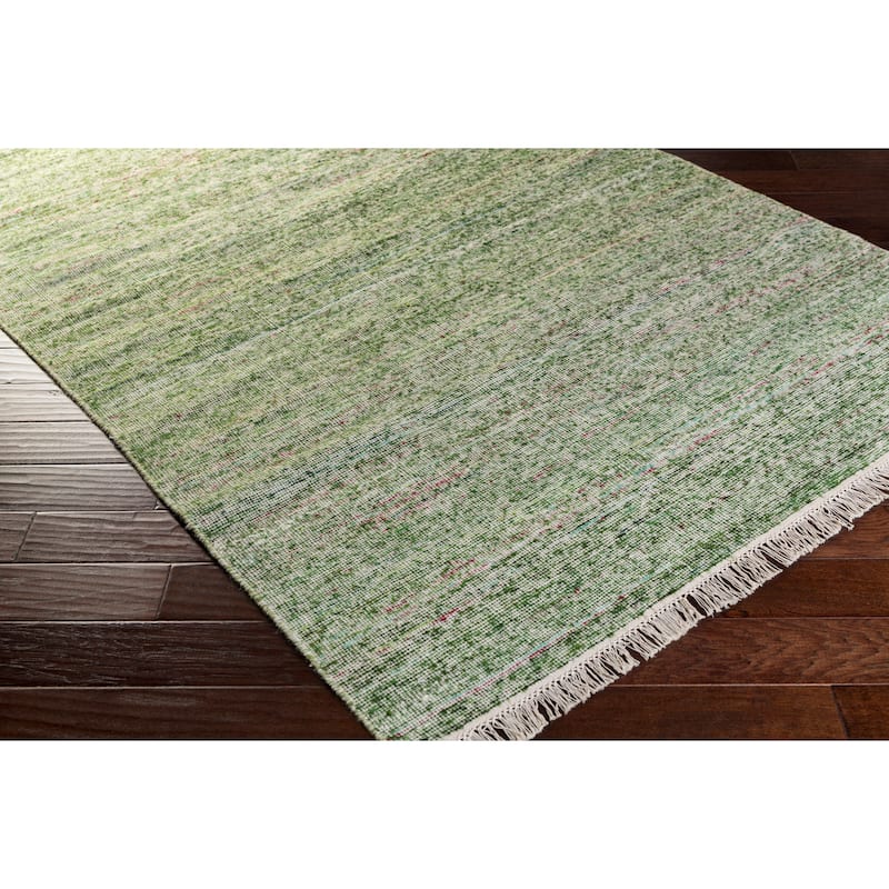 Hand-Woven Luther Solid Viscose Area Rug (9' x 12')