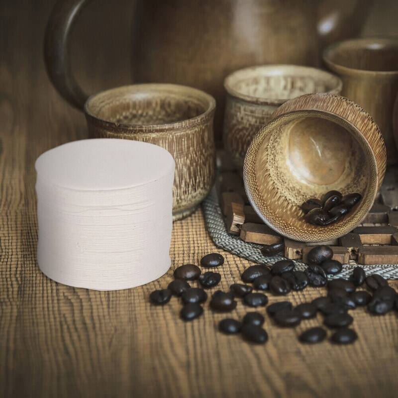 350 White Wood Pulp Replacement Filters for Aeropress On Sale Bed