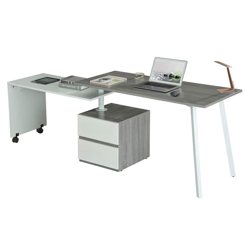 Techni Mobili Rotating Multi-Positional Modern Desk
