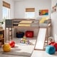 preview thumbnail 33 of 45, Full size Loft Bed Wood Bed with Slide, Stair and Chalkboard, White