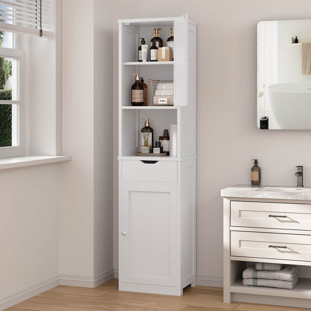 Futzca Bathroom Storage Cabinet with Adjustable Shelves - N/A