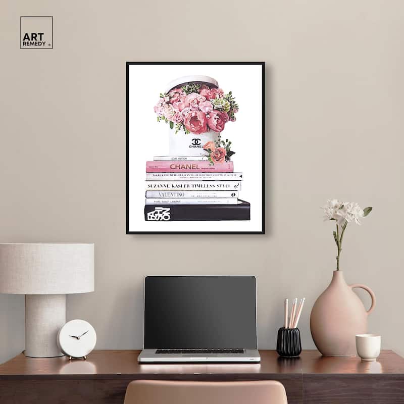 Pretty Roses upon Books Canvas by Art Remedy