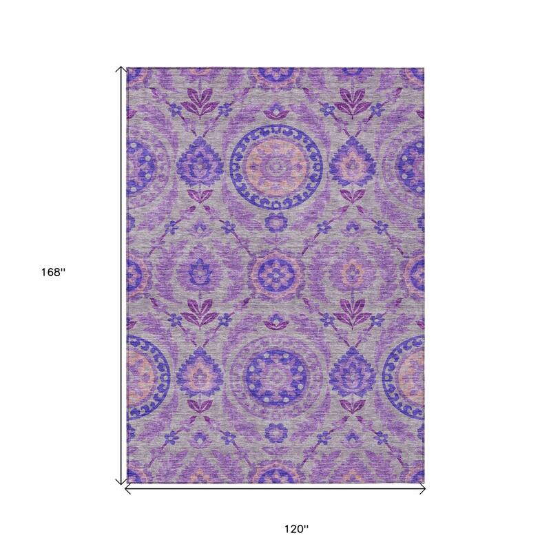 HomeRoots Floral Transitional Rectangle Outdoor Rug