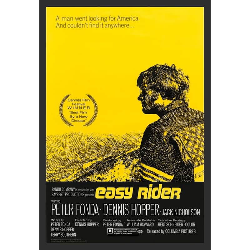 Easy Rider Movie Framed Poster - 24 x 36 Inch