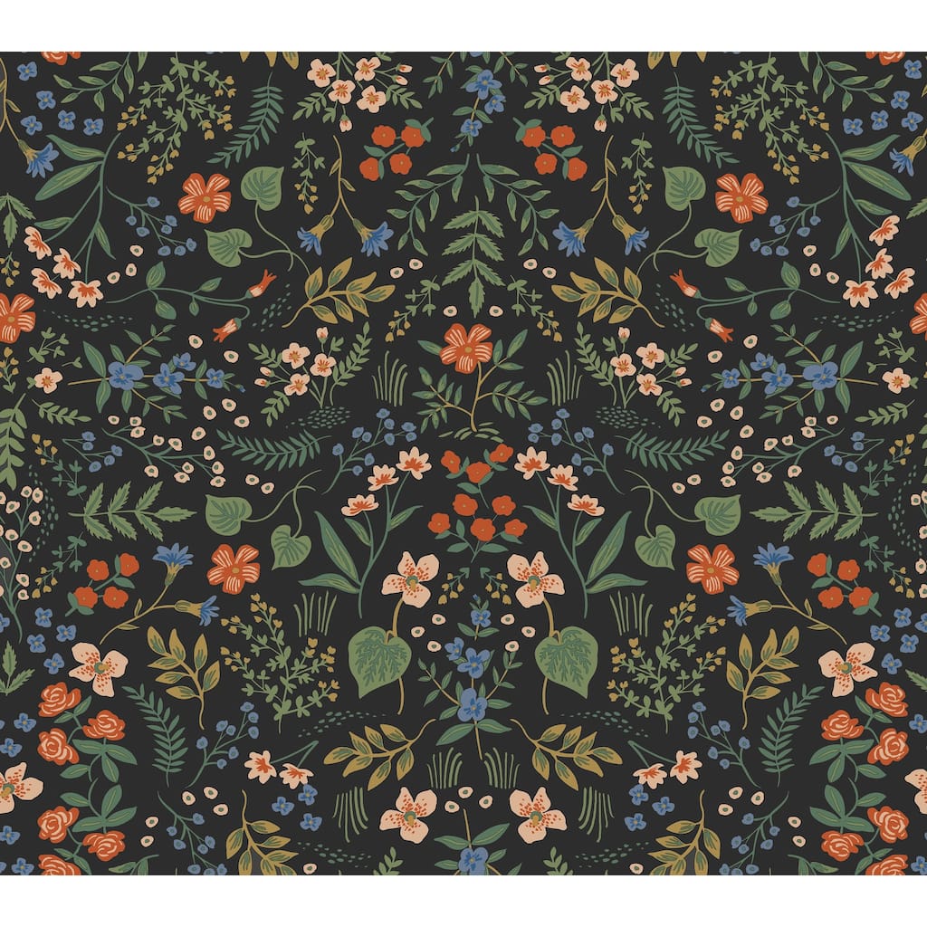 Rifle Paper Co. Wildwood Black Peel and Stick Wallpaper