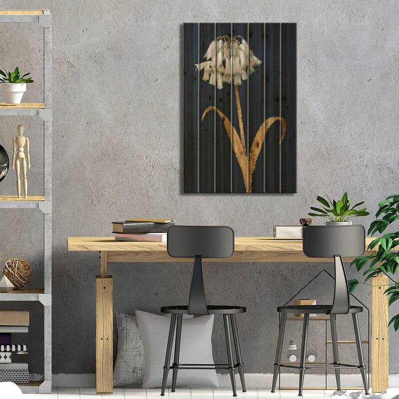 Shimmering Summer II Indigo Crop Print On Wood by James Wiens - Multi-Color
