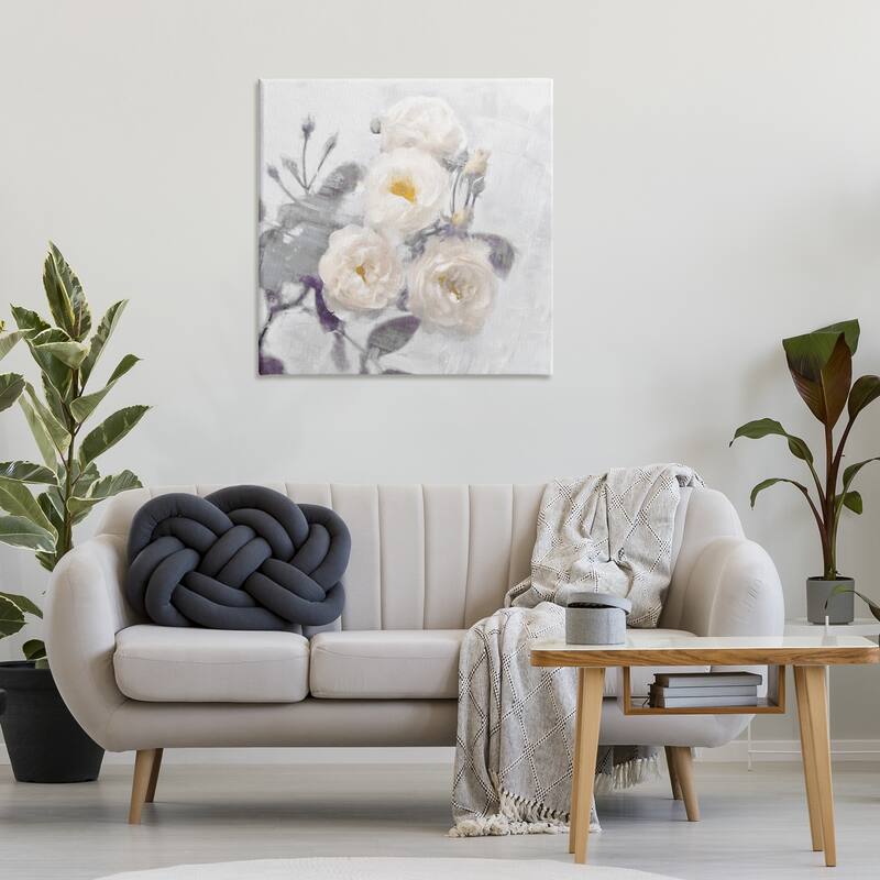 Stupell Bundle of White Blooms Canvas Wall Art Design By Emily Ford