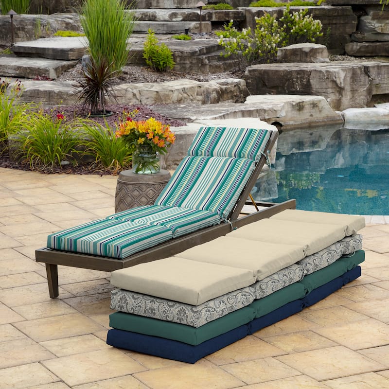 ARDEN Outdoor Chaise Lounge Cushion - 72"L x 21"W
