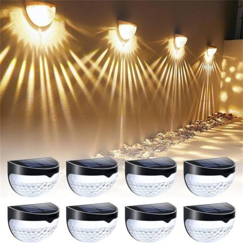 6 Pack Solar Powered Outdoor Lights - Warm colors