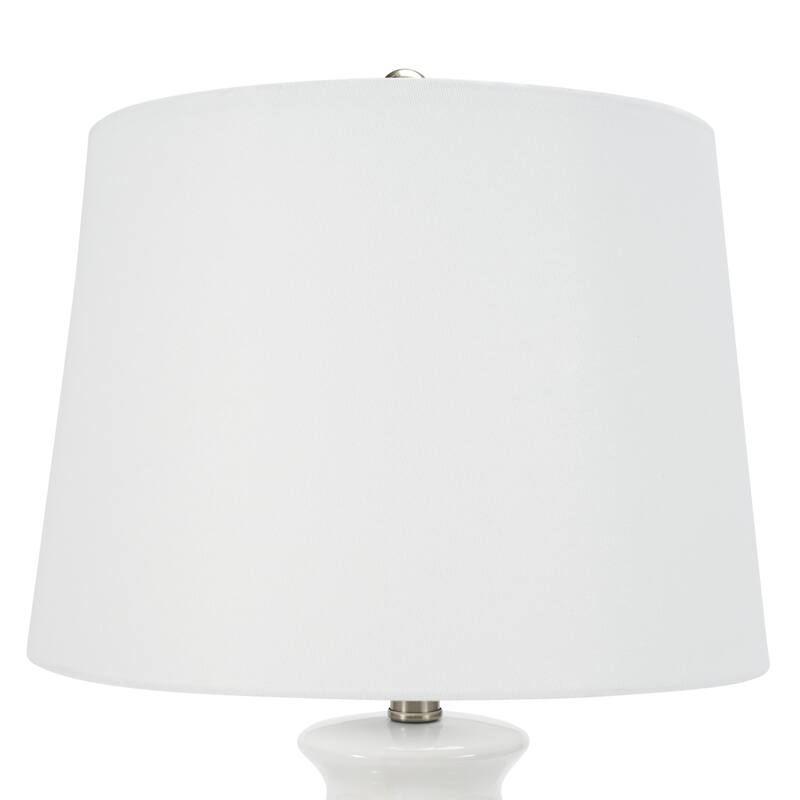 Nourison 26" White Textured Ceramic Urn Table Lamp