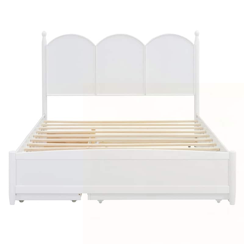 Platform Bed With with 2 Big Drawers