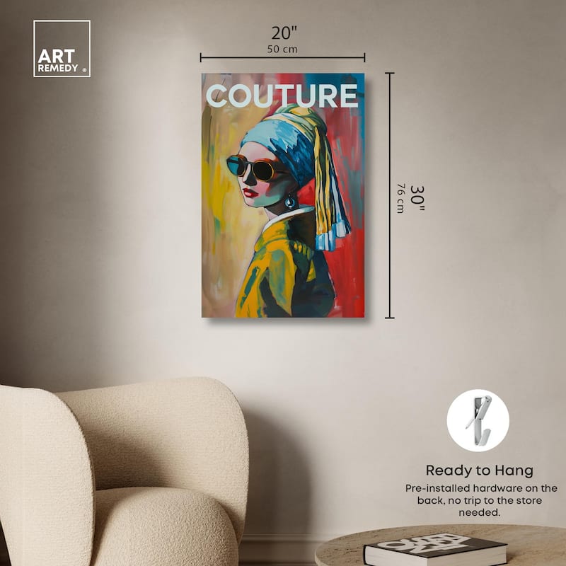 Pearl Earring Cover Canvas by Art Remedy, Gallery Wrapped