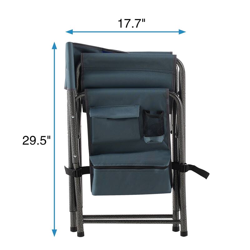 Aluminum Folding Chair with Side Tray and Storage Bag for Fishing and Picnics