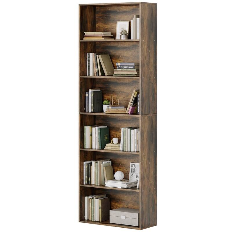 Modern Minimalist Storage Shelf - 6 Tiers, MDF Build