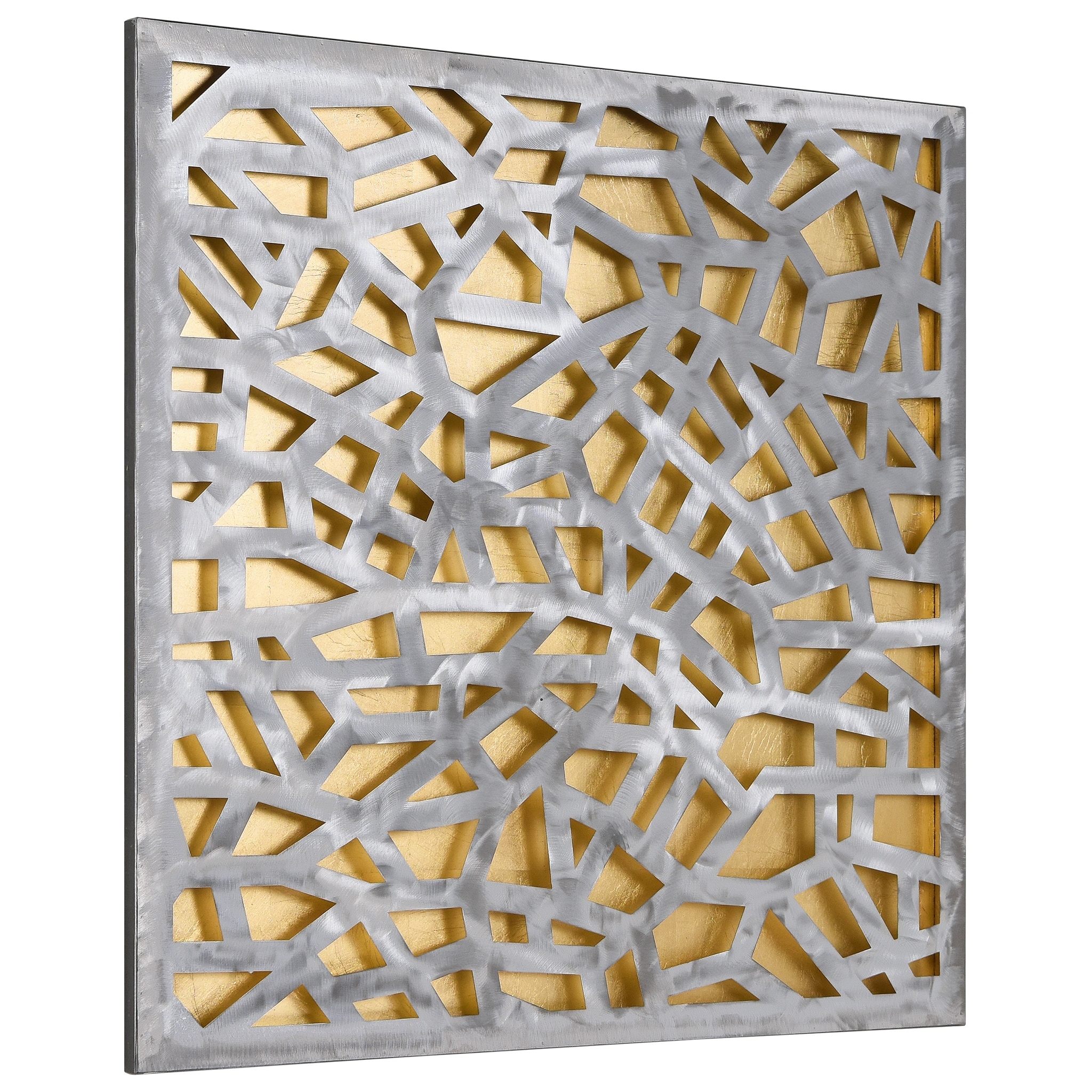 Polished Steel Abstract Wall Art Sculpture Modern Design Metal Decor-image
