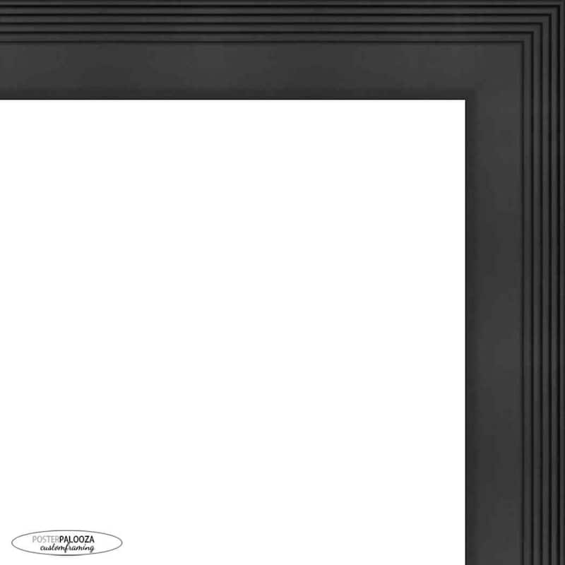 8x16 Contemporary Black Complete Wood Picture Frame With Uv Acrylic