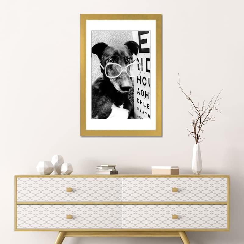 iCanvas "Greyhound Wearing Glasses February 1987" by Rue Des Archives