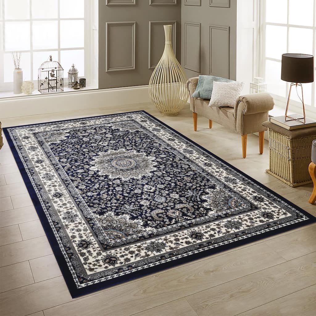 Master Collection Floral Transitional Area Rug