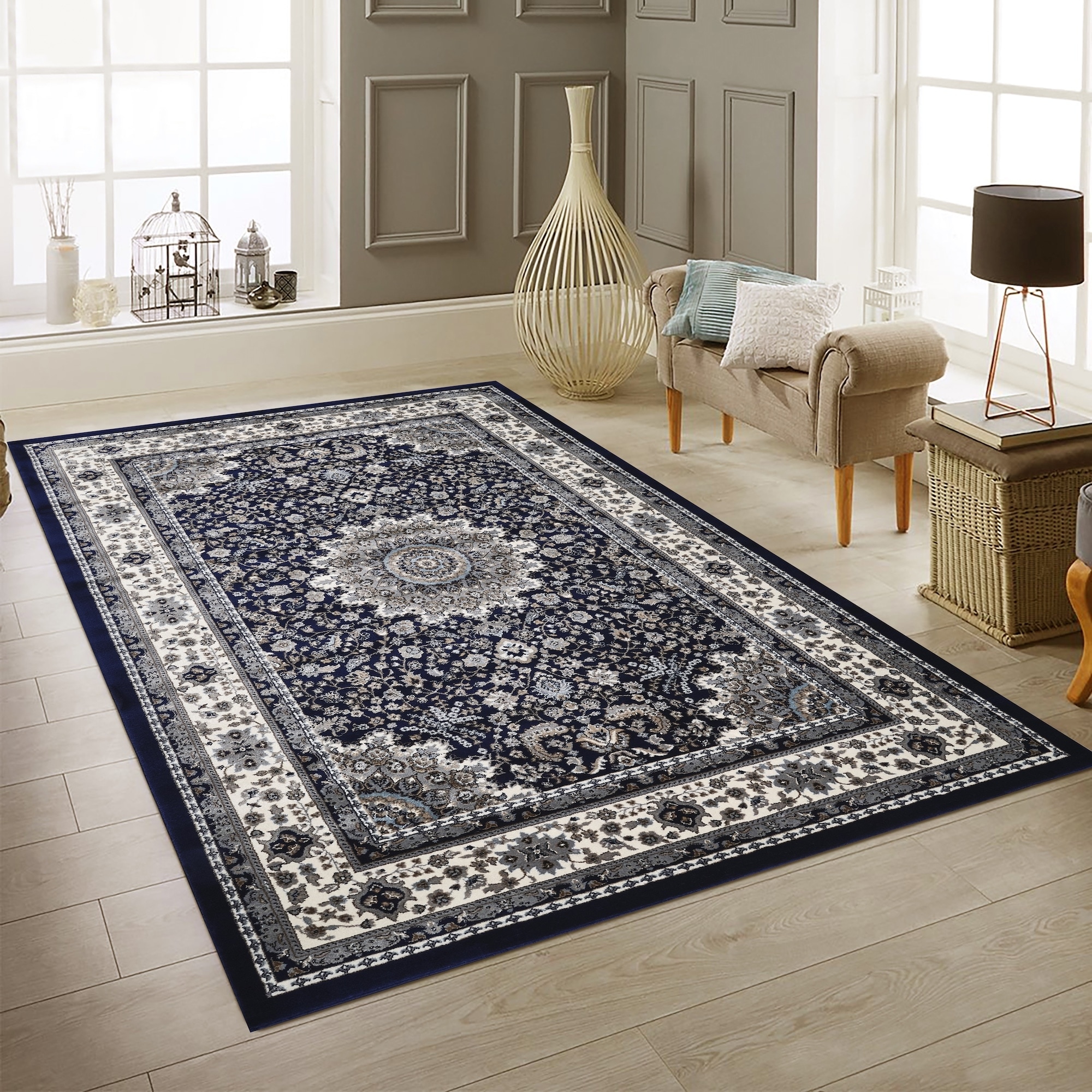 MDA Rugs Master Collection Floral Transitional Area Rug