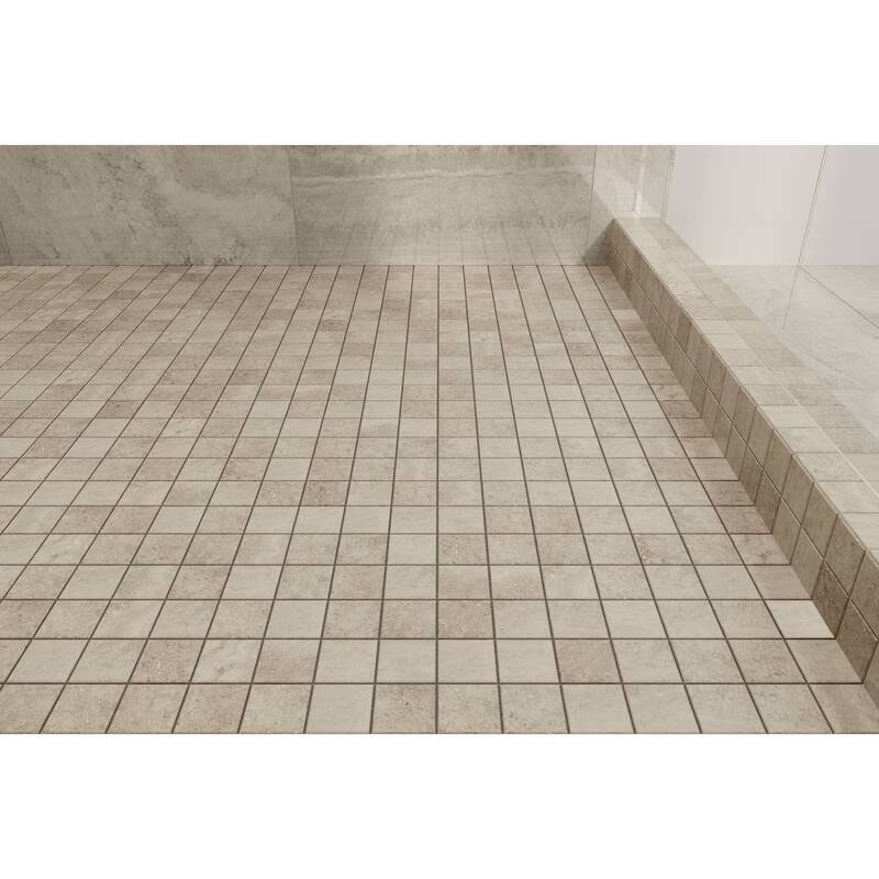Tufo 12 in. x 12 in. Glazed Porcelain Mosaic Wall and Floor Tile