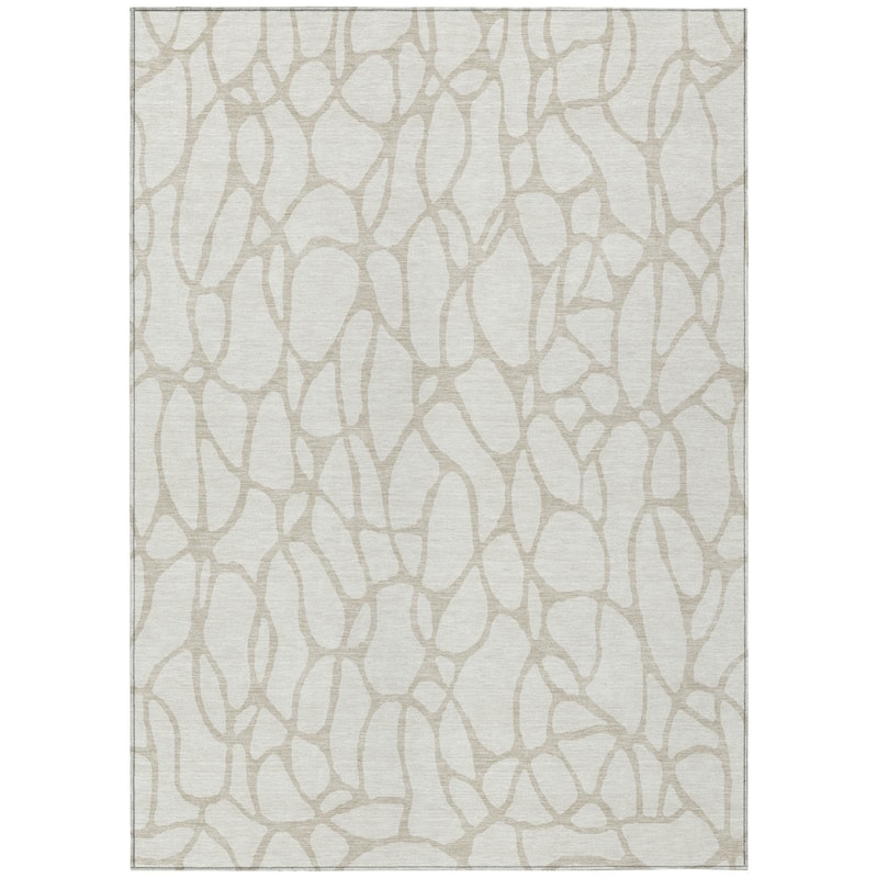 HomeRoots Geometric Transitional Rectangle Outdoor Rug