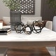 preview thumbnail 7 of 13, Black Metal Orb Geometric Decorative Sculpture with Gold Accents (Set of 3)
