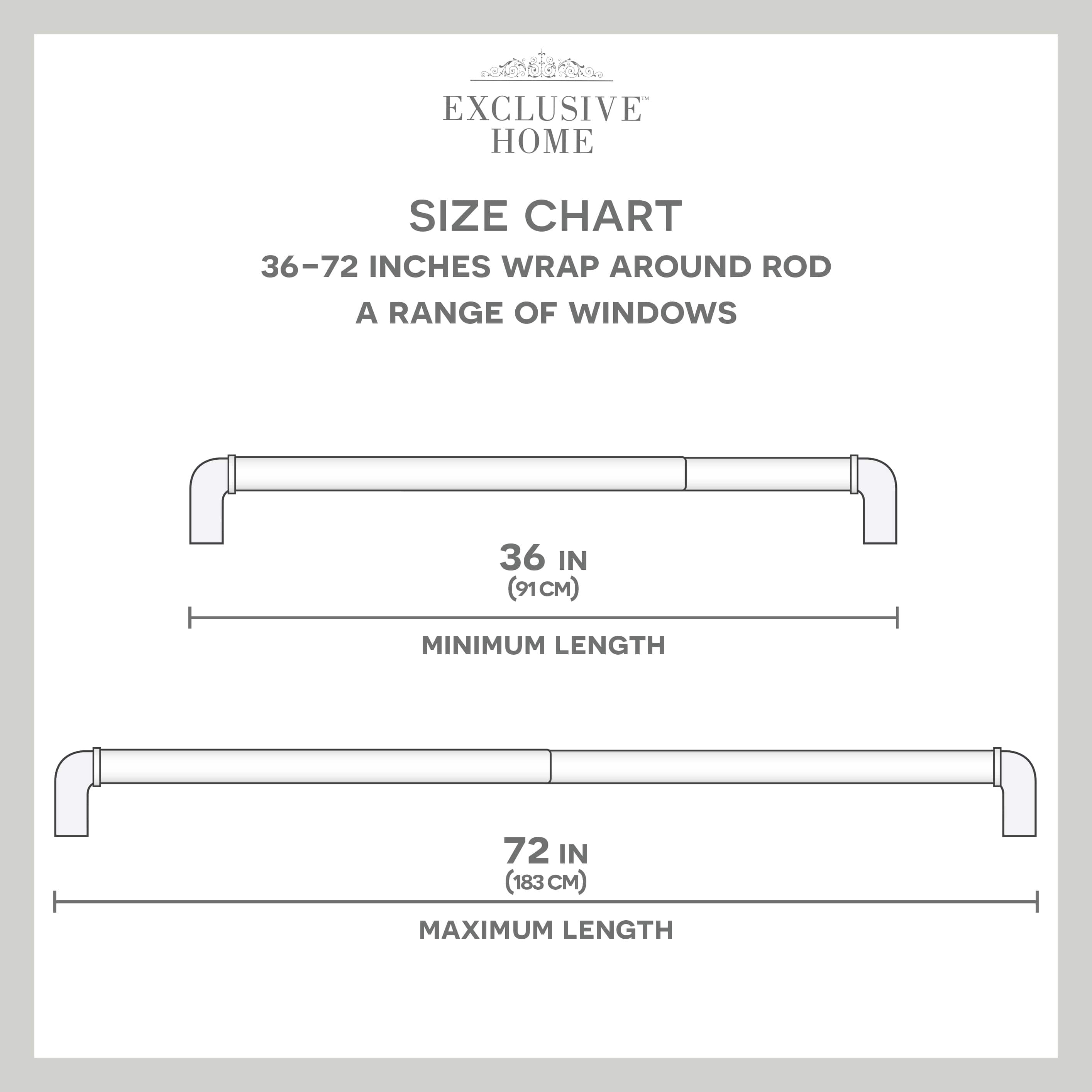 ATI Home Hyde Adjustable Wrap Around Curtain Rod Set On Sale Bed