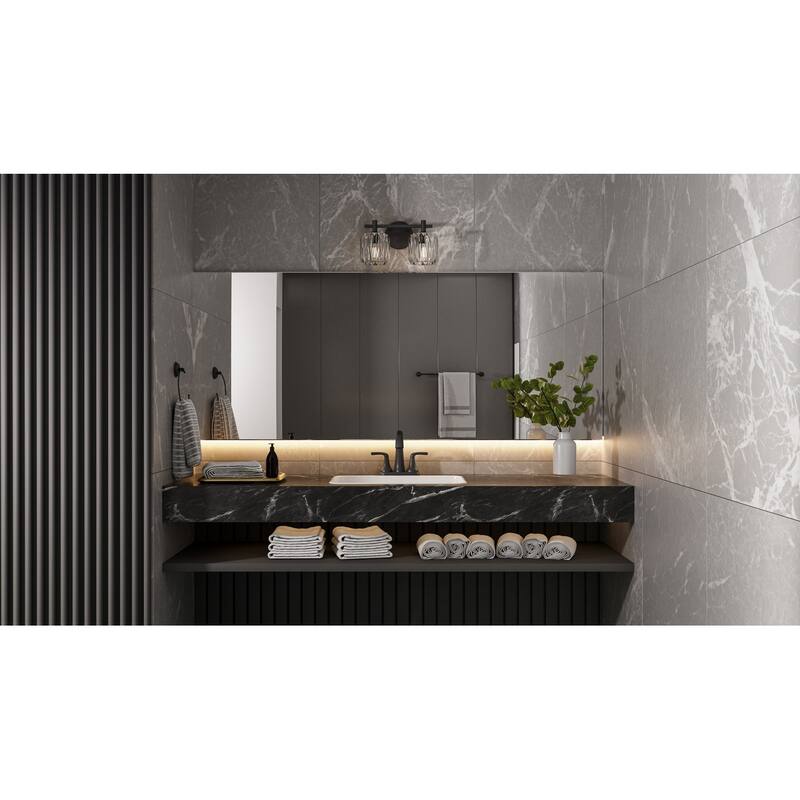 Spade 2-Light Polished Chrome Bath Light