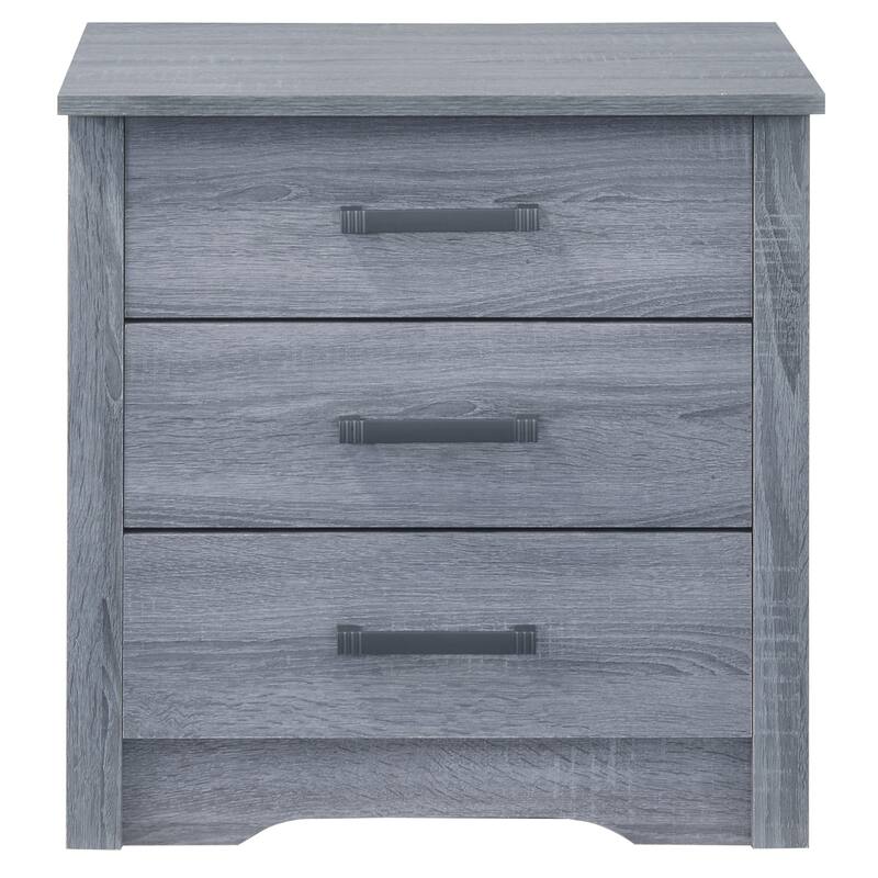 Sleek Gray Nightstand with Contemporary Design