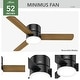 preview thumbnail 5 of 24, Hunter 52" Minimus Modern Sleek Low Profile Ceiling Fan with LED Light, Handheld Remote - Contemporary, Transitional