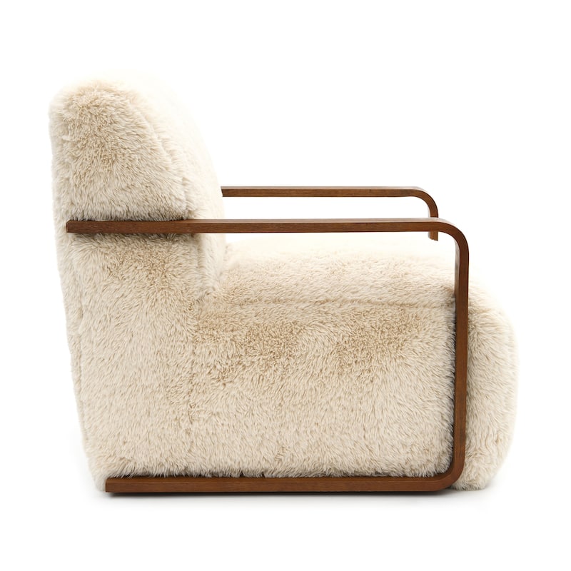 Furniture of America Neyra Modern 28-inch Faux Fur Accent Arm Chair