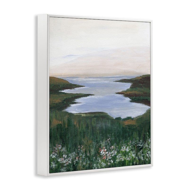 Stupell Peaceful Greenery by Lake Framed Giclee Art Design By Nikita Jariwala