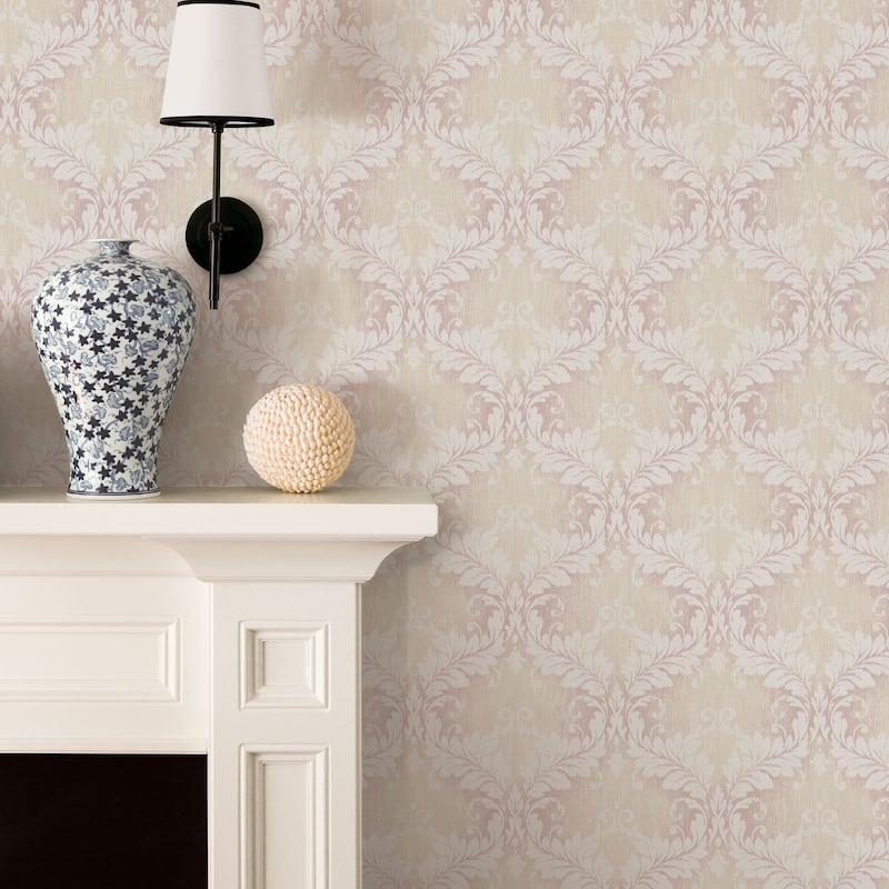 Galerie Wallcoverings Nordic Elements Embossed Floral Damask Trellis Non-woven Matte Wallpaper Roll