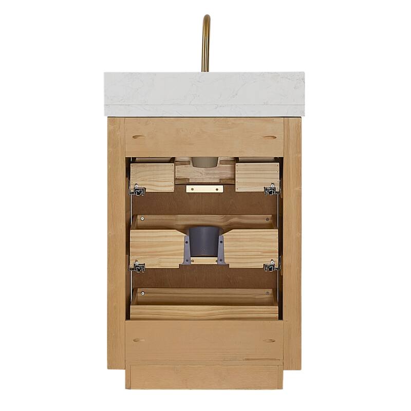 Cadiz Bath Vanity with Composite Stone Top and Mirror