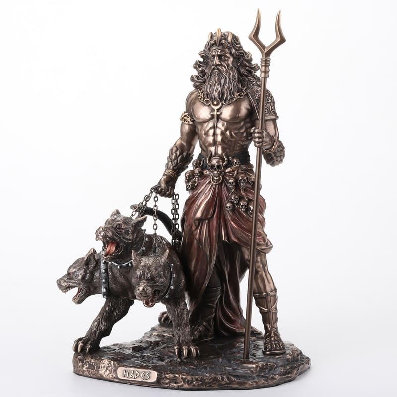 9.84 inches Height Cold Cast Bronze Hades God of the Greek Underworld Bronze Finish Figurine
