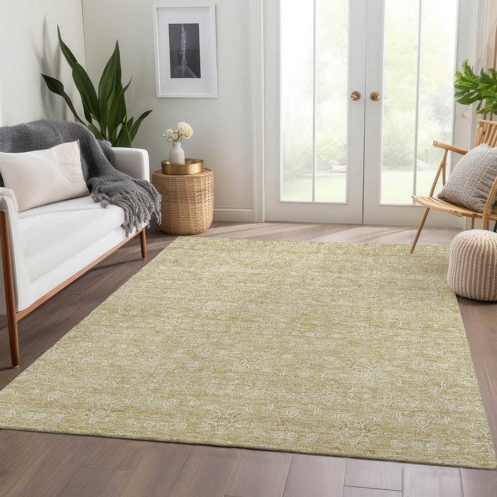Machine Washable Indoor/ Outdoor Chantille Traditional Floral Rug