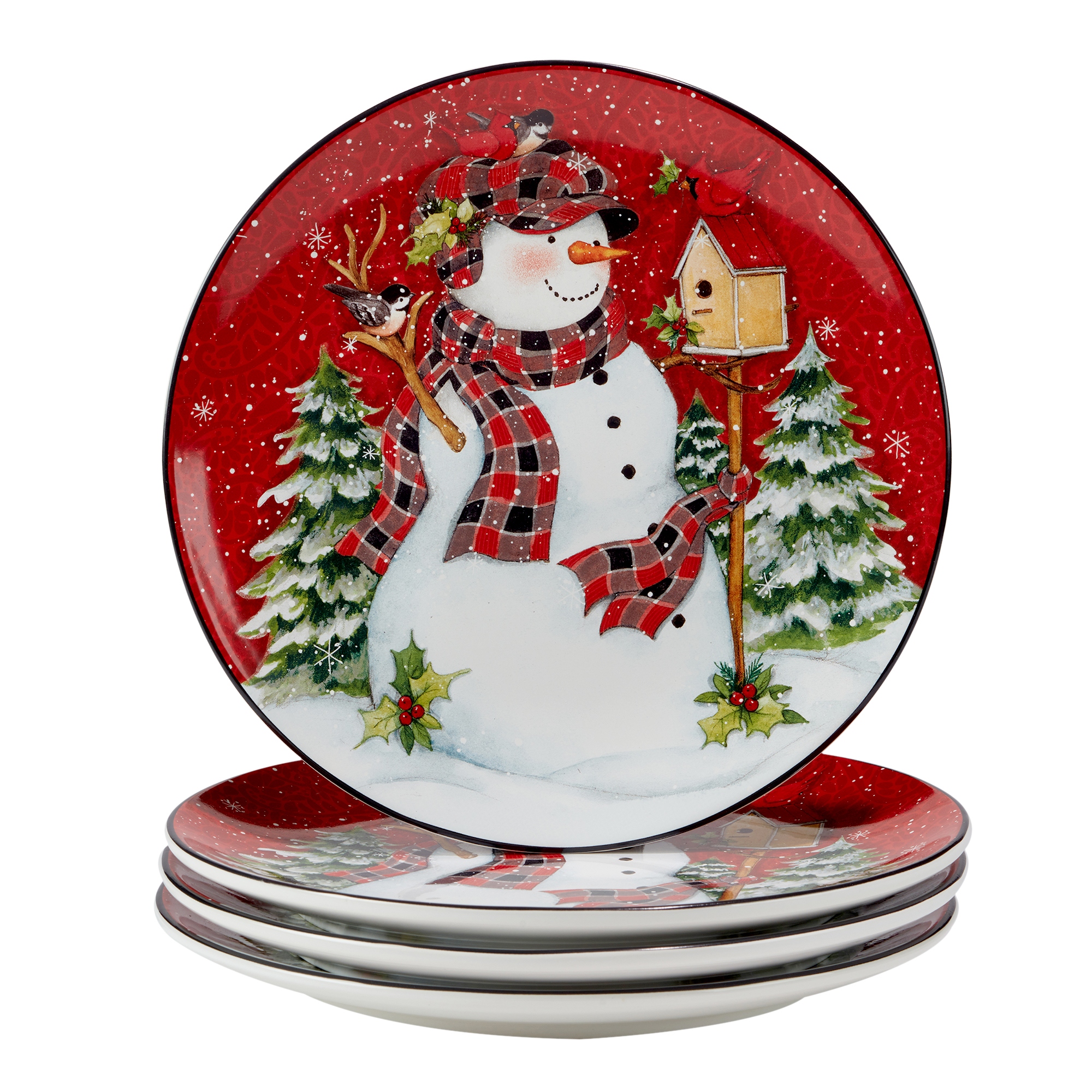 Snowman dinner plates shop