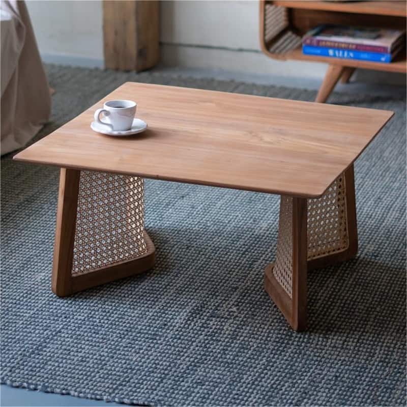 27.6" Modern Wood Coffee Table