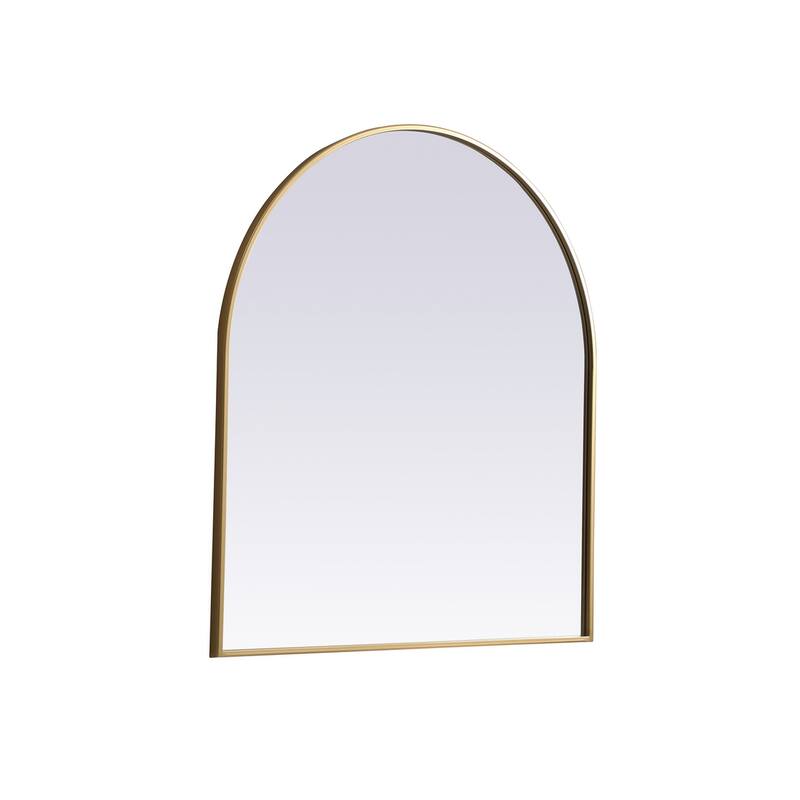 Indigo Home Metal Frame Arch Mirror 33x36 Inch