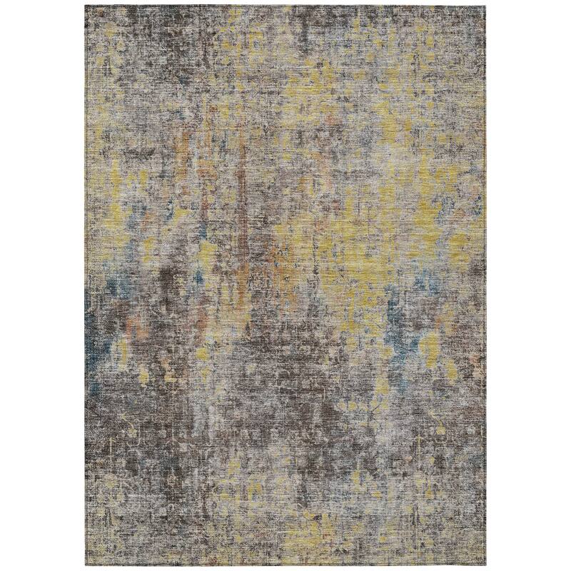 Machine Washable Indoor/ Outdoor Chantille Solid Ombre Rug