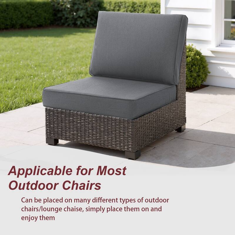 Outdoor 4.7" Thick Sunbrella Cushion Set with Back and Seat Cushions