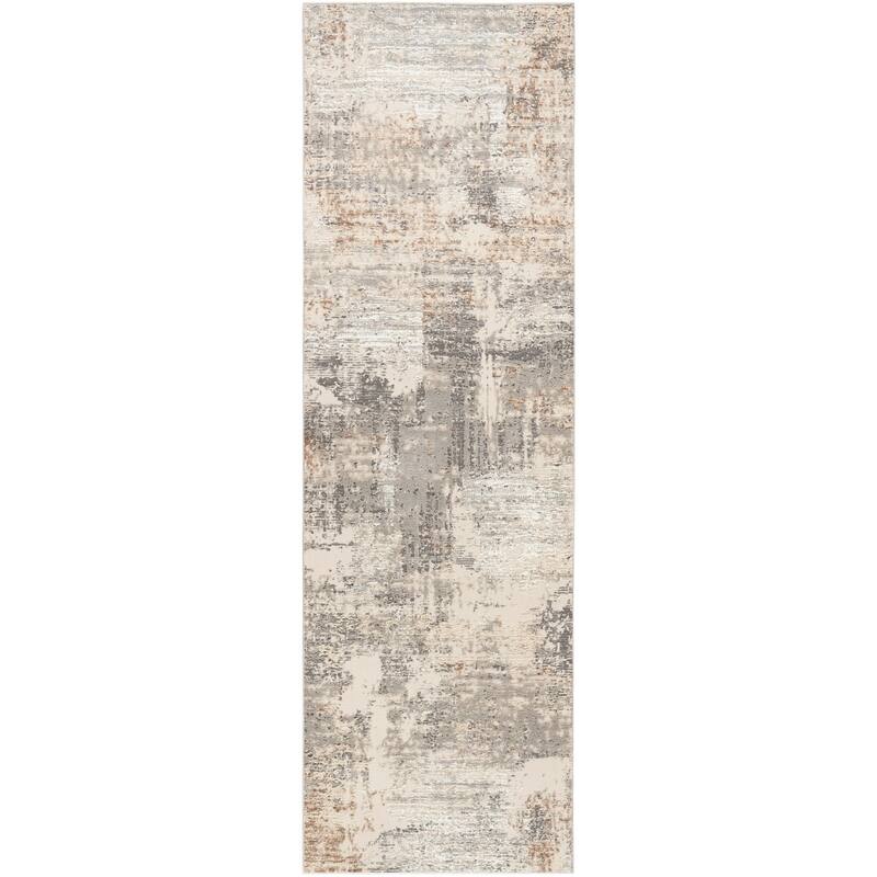 Nourison Eco-Friendly Indoor Abstract Area Rug - Beige/Grey - 2' 2" x 7' 6" - Runner