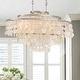 preview thumbnail 5 of 3, Brielle 6 Light Antique Silver Linear Chandelier - 30'' W x 22.5'' H x 14'' D