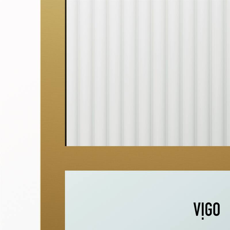 VIGO Essex 34" W x 74" H Framed Fixed Shower Screen