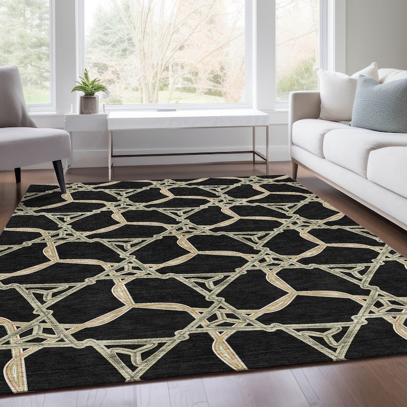 Premium Washable Super Soft Modern Tangle Mayfield Rug