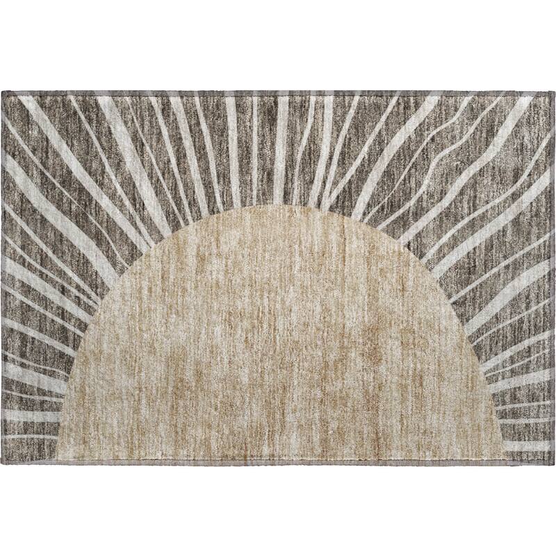Premium Washable Super Soft Contemporary Rays Mayfield Rug