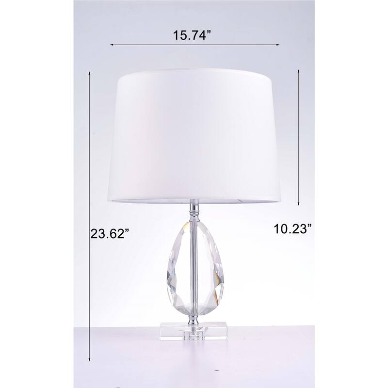 Pasargad Home Regal Collection Metal and Crystal Table Lamp Lights