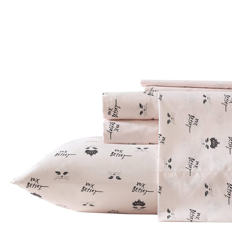 Betsey Johnson Printed Cozy Bonus Sheet Set