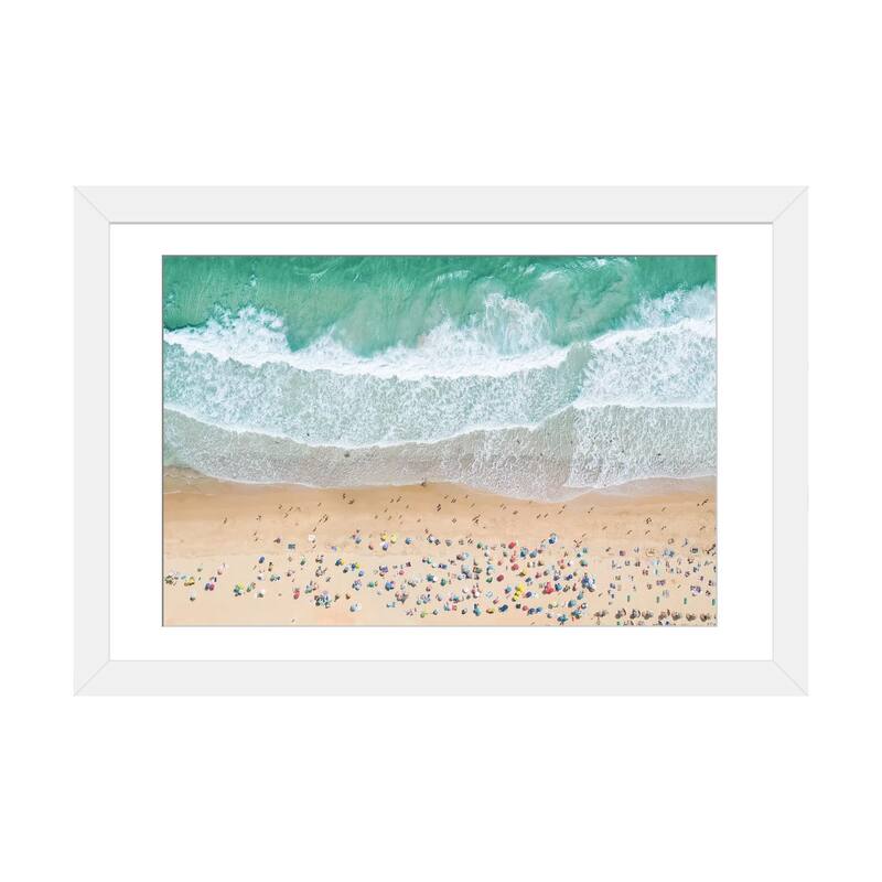 iCanvas "Aerial Summer Beach" by Sisi & Seb PFA - White - 16x24x1