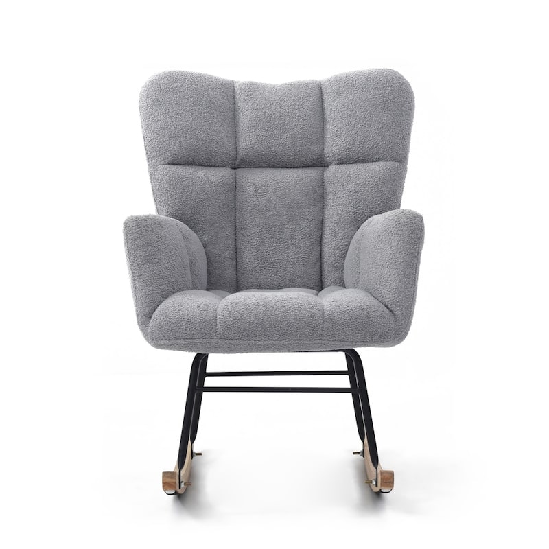 Rocking Chair Teddy Upholstered Glider Rocker